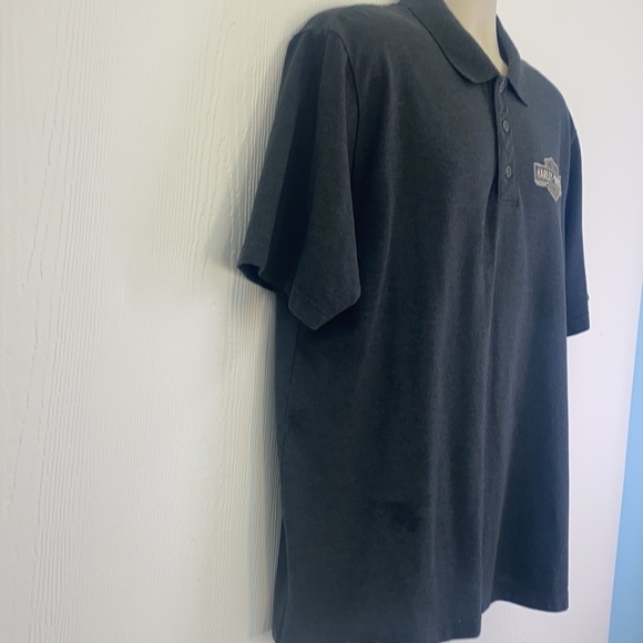 Harley Davidson -Grey Polo Harley Emblem On Left Chest Daytona Beach Size Large - Picture 4 of 10